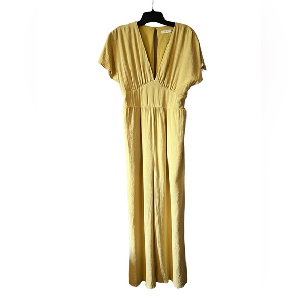 NWOT Lush Yellow Cap Sleeve Jumpsuit - Picture 1 of 15